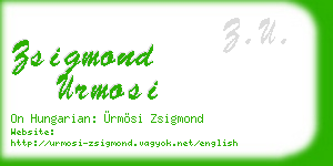 zsigmond urmosi business card