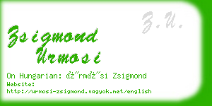 zsigmond urmosi business card